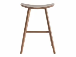 Miliboo Muebles De Bar|Taburete Alto * Set de 2 taburetes de cocina de nogal 65 cm DEMORY Marru00f3n