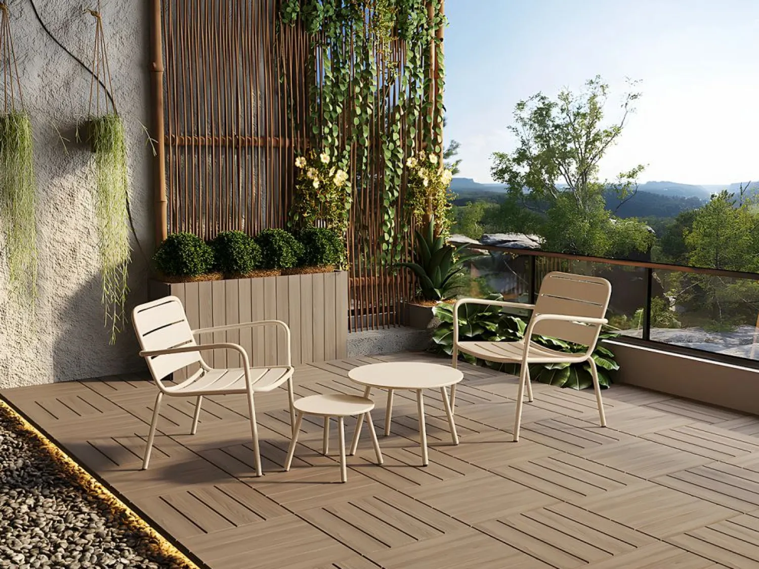Silla de jardín apilable de metal - - MIRMANDE de < MYLIA New