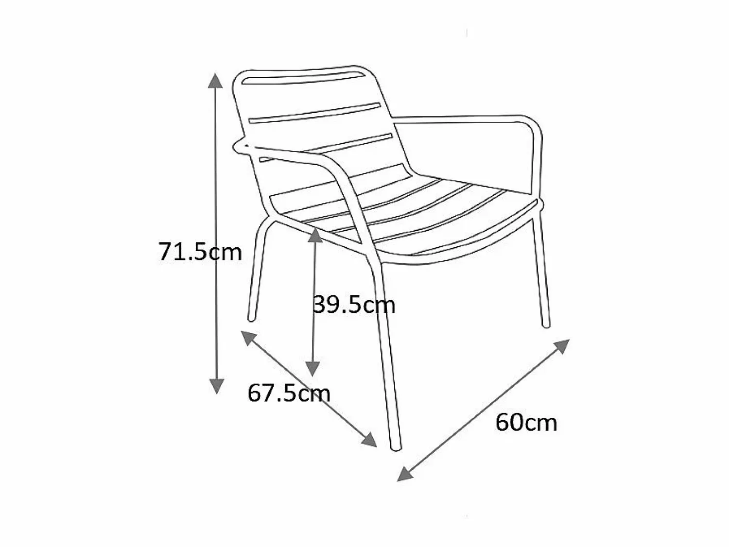 Silla de jardín apilable de metal - - MIRMANDE de < MYLIA New