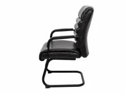 MCW Silla Conferencia * Silla de conferencia -H31, piel sintética negra Negro