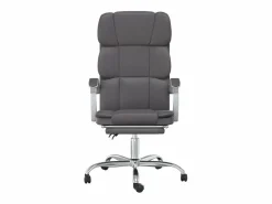Clicnbuy Silla De Oficina * Silla de oficina reclinable cuero sintético Gris