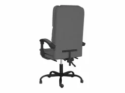 Clicnbuy Silla De Oficina * Silla de oficina reclinable con masaje de tela oscuro Gris
