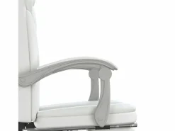 Clicnbuy Silla De Oficina * Silla de oficina reclinable cuero sintético Blanco