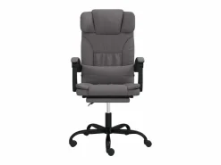 Clicnbuy Silla De Oficina * Silla de oficina reclinable cuero sintético Gris