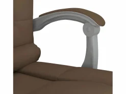 Clicnbuy Silla De Oficina * Silla de oficina reclinable con masaje de tela marrón Marru00f3n