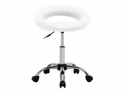 Clicnbuy Taburete De Oficina | Silla de trabajo con ruedas cuero sintético