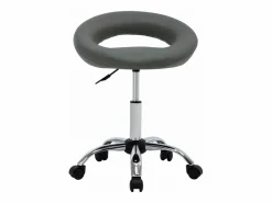 Clicnbuy Taburete De Oficina | Silla de trabajo con ruedas cuero sintético