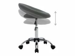 Clicnbuy Taburete De Oficina | Silla de trabajo con ruedas cuero sintético