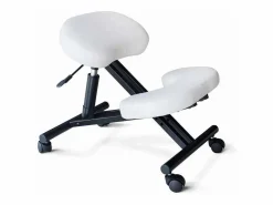 AHD Taburete De Oficina * Silla ergonómica de rodillas para oficina modelo sueco metal Balancesteel - Blanco