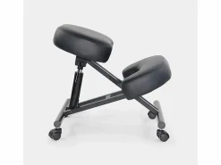 AHD Taburete De Oficina | Silla ergonómica de rodillas postural modelo sueco metal polipiel Balancesteel Lux