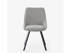 AHD Sillas Y Lotes De Sillas | Silla giratoria de tela para salón-comedor de diseño moderno Navya - claro