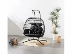 Concept-Usine Sillón Colgante * Sillón colgante 2 plazas FARO Negro