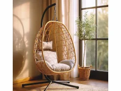 Concept-Usine Sillón Colgante * Sillón colgante efecto ratán CUZCO Marru00f3n