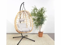 Concept-Usine Sillón Colgante * Sillón colgante efecto ratán CUZCO Marru00f3n