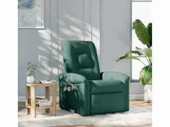 Sillón de salón | Silla | Sillón de masaje reclinable de tela verde oscuro SHL2651 < New