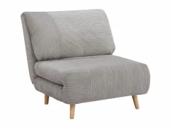 Sillón cama de terciopelo de canalé PALULA < Vente-unique Hot