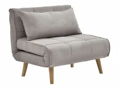 Vente-unique Sillón Escandinavo|Sillón Cama * Sillón cama en tela y patas de madera CHILA Topo