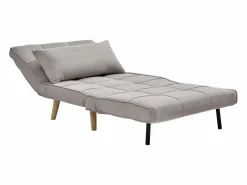 Vente-unique Sillón Escandinavo|Sillón Cama * Sillón cama en tela y patas de madera CHILA Topo