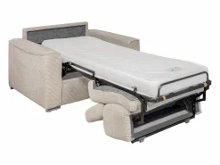 Sillón cama express de pana verde - Cama 70 cm - Colchón 14 cm VIZIR < Vente-unique Hot