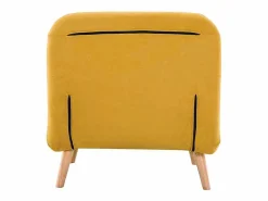 Sillón cama nórdico de tela mostaza AMIKO < Miliboo Best