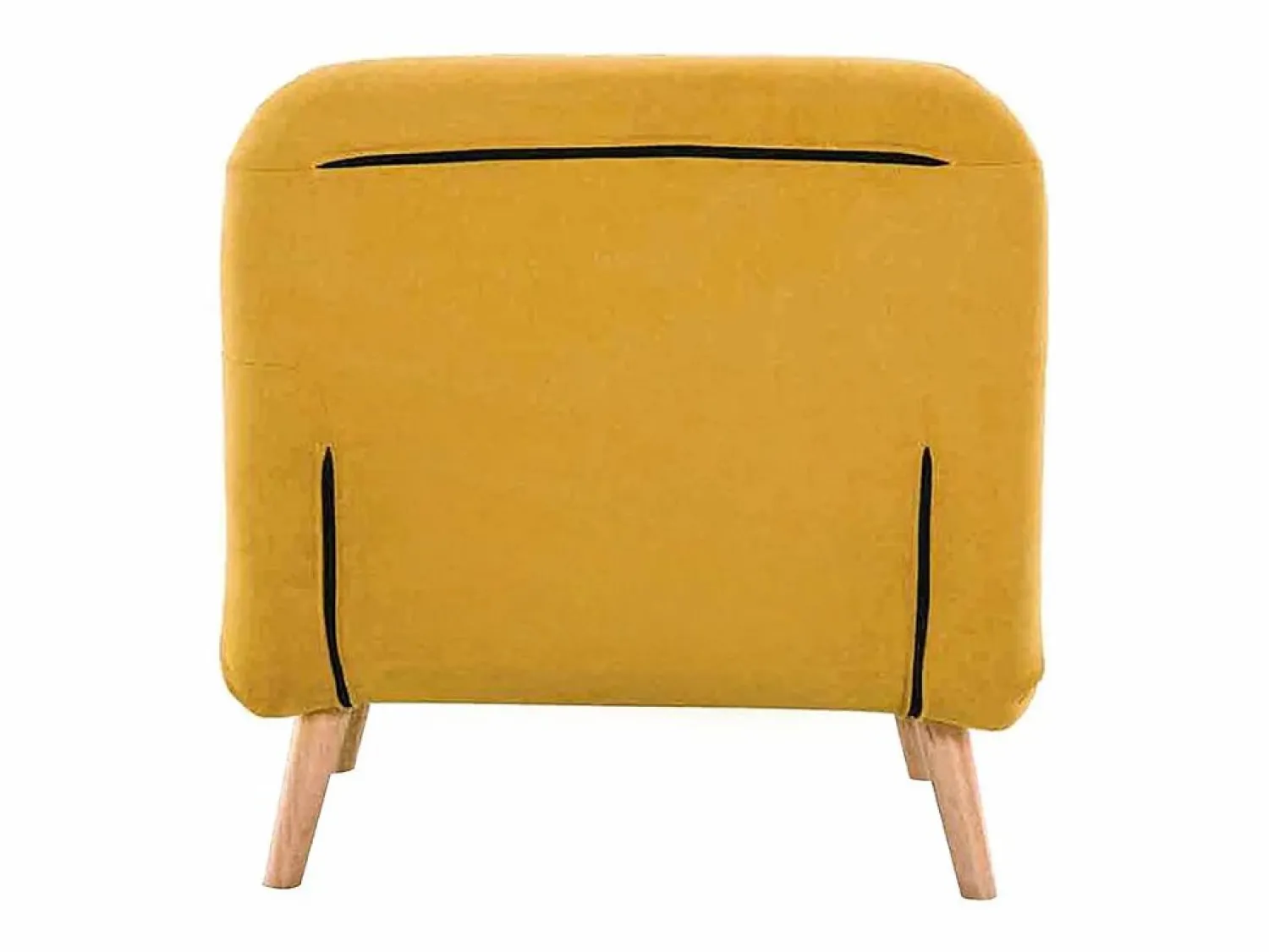 Sillón cama nórdico de tela mostaza AMIKO < Miliboo Best