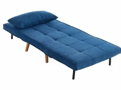 Sillón cama tela y patas madera CHILA < Vente-unique Sale