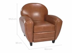 Rendez-Vous Déco Sillón Club | Sillón de cuero recubierto - Club