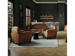 Rendez-Vous Déco Sillón Club | Sillón de cuero recubierto - Club
