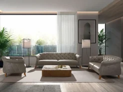 Angel Cerda Sillón De Piel * Sillón Chester piel 5132 Gris