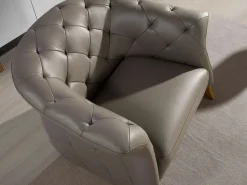 Angel Cerda Sillón De Piel * Sillón Chester piel 5132 Gris
