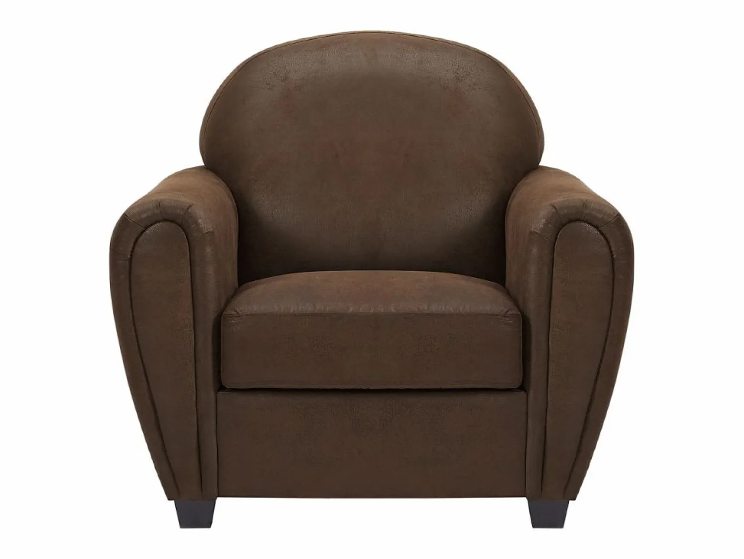 Sillón club VICTORY III en microfibra con efecto cuero envejecido < Vente-unique Clearance