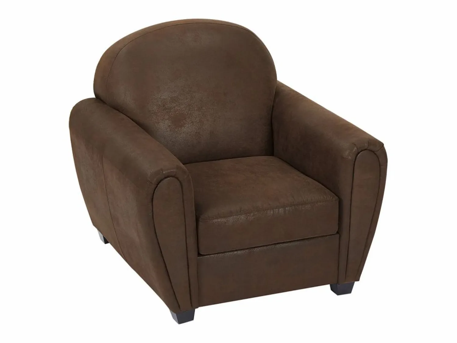 Sillón club VICTORY III en microfibra con efecto cuero envejecido < Vente-unique Clearance