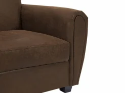 Sillón club VICTORY III en microfibra con efecto cuero envejecido < Vente-unique Clearance