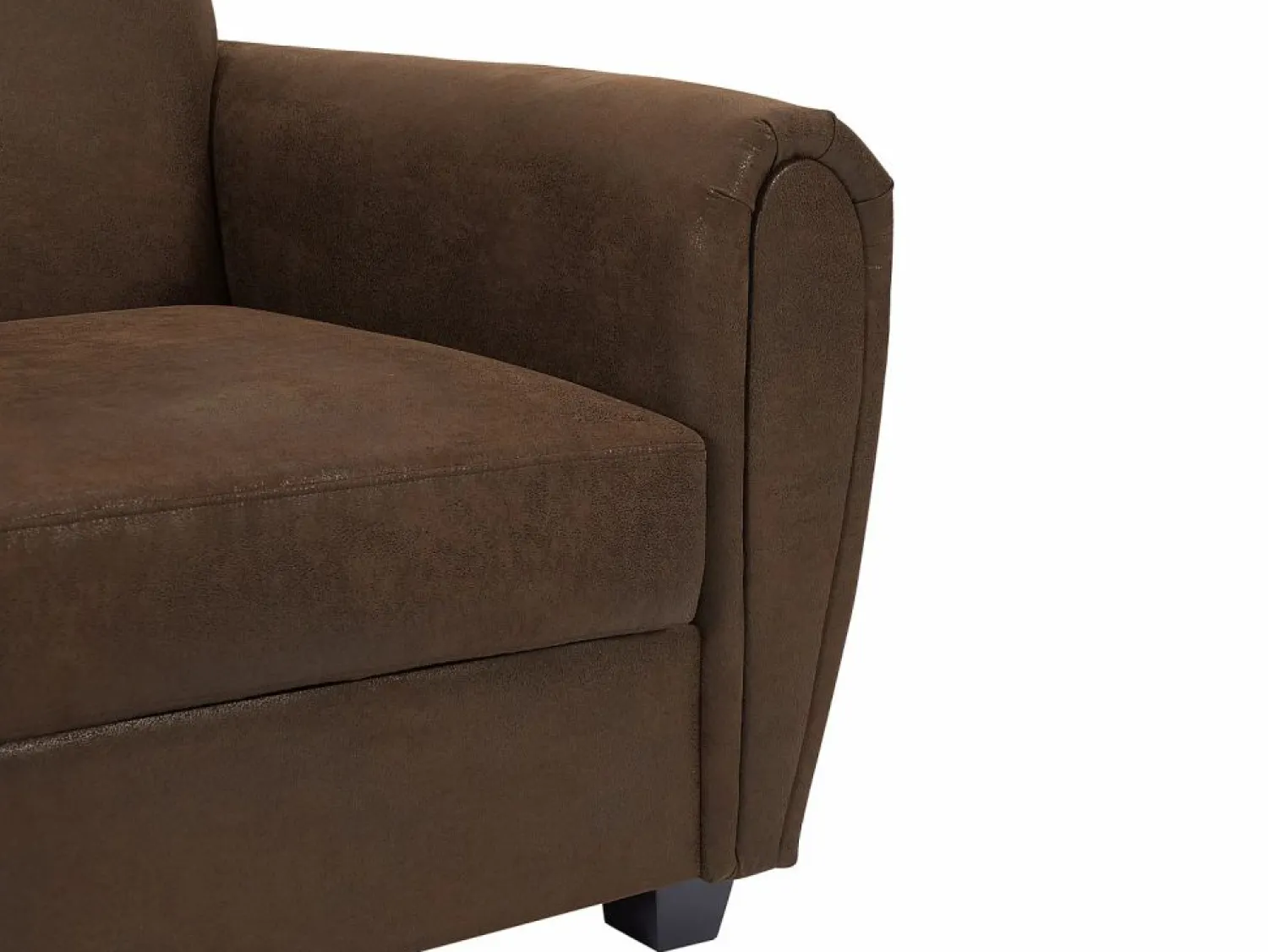 Sillón club VICTORY III en microfibra con efecto cuero envejecido < Vente-unique Clearance