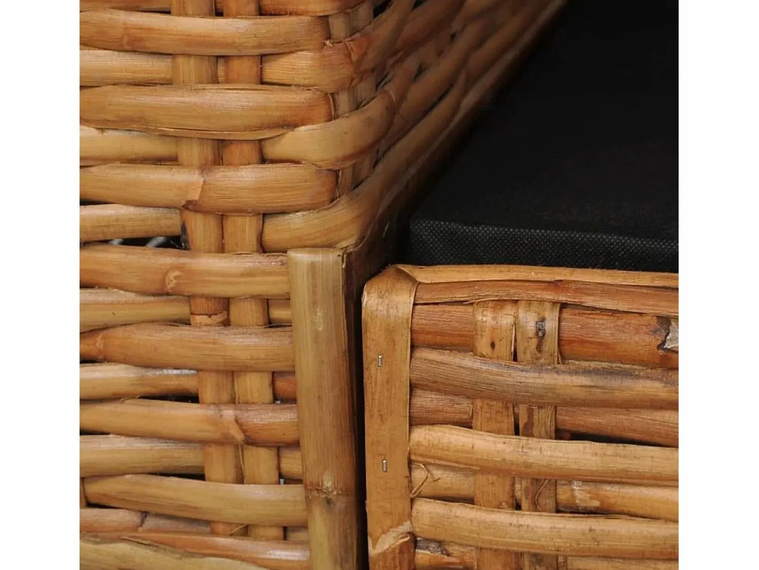 Clicnbuy Sillón De Mimbre * Sillón con cojines de ratán natural marrón Marru00f3n