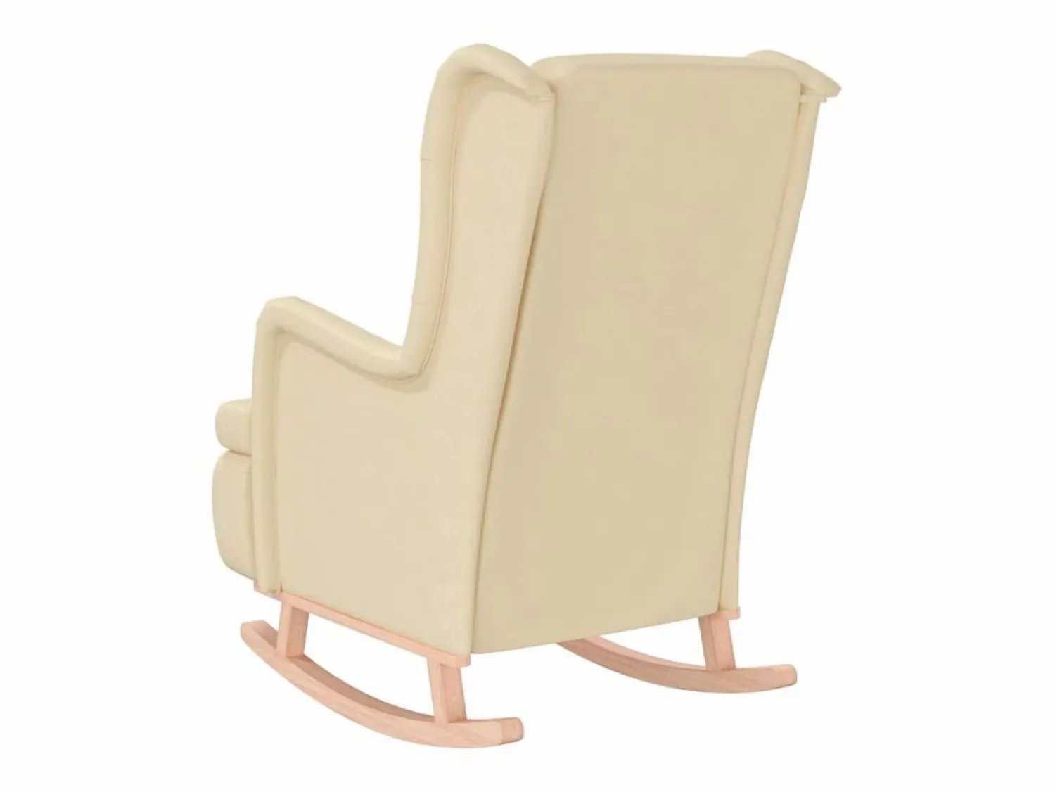 Clicnbuy Sillón Balancín | Sillón con patas mecedoras madera maciza caucho y tela