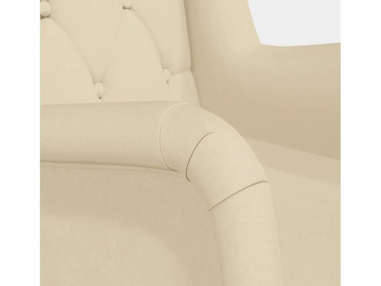 Clicnbuy Sillón Balancín | Sillón con patas mecedoras madera maciza caucho y tela