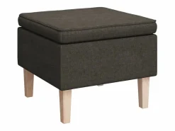 Clicnbuy Sillón Balancín * Sillón con patas mecedoras y taburete de tela oscuro Gris