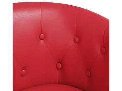 Sillón con taburete cuero sintético < vidaxl Online