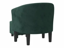 Sillón con taburete terciopelo oscuro < vidaxl Hot