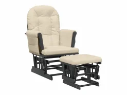 Sillón de lactancia con taburete tela blanco < vidaxl Sale