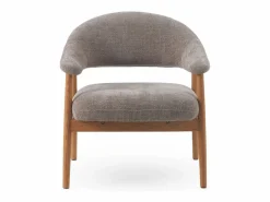 Sillón de madera de roble tapizado en < New