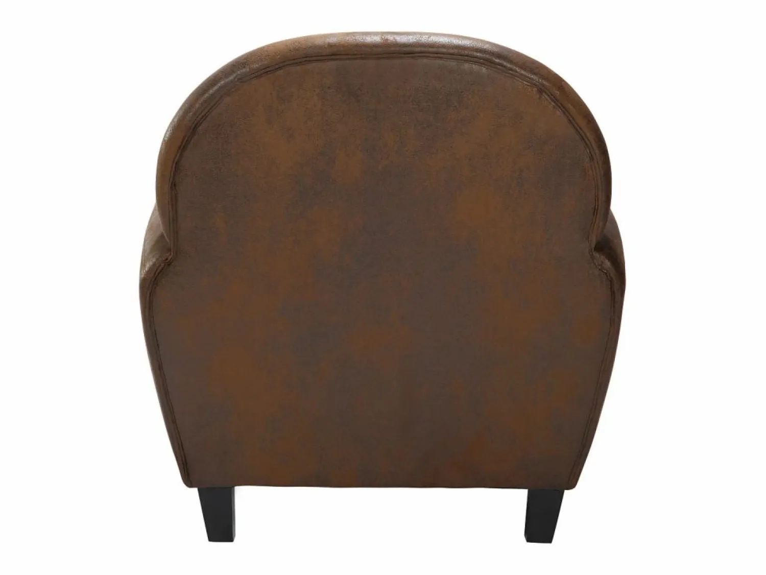 Rendez-Vous Déco Sillón Club | Sillón de microfibra marrón antiguo - Club
