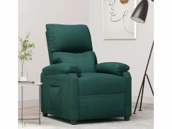 Sillón Relax * Sillón de relax | Silla | Sillón reclinable de tela verde oscuro SHL3273 Verde pino