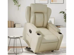 Sillón de relax | Sillón reclinable elevable cuero artificial color SHL4404 < New