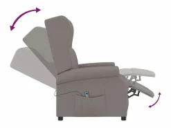 Sillón de salón | Silla | Sillón orejero reclinable eléctrico tela taupe SHL5102 < Hot
