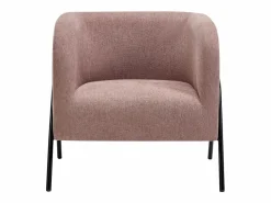 Sillón de tela color con patas de acero BLINODA < Vente-unique Clearance