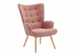 Sillón de tela capitoné estilo escandinavo VATELY < Vente-unique Best