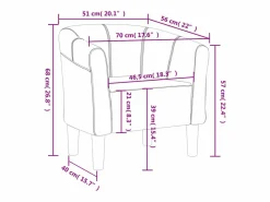 Sillón de terciopelo < vidaxl Sale