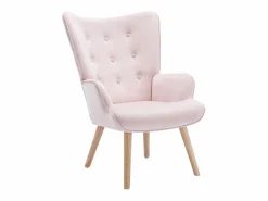 Sillón de terciopelo de estilo escandinavo VATELY < Vente-unique New